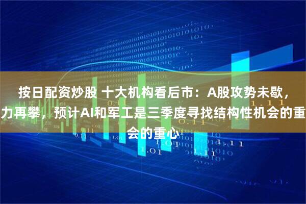 按日配资炒股 十大机构看后市：A股攻势未歇，蓄力再攀，预计AI和军工是三季度寻找结构性机会的重心